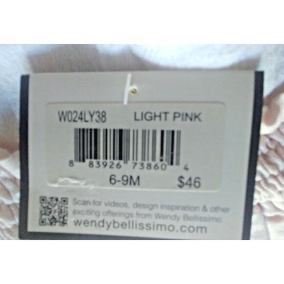 shorts New 6 to 9 months Wendy Bellissimo Romper Hutler top pink baby girl - Picture 4 of 4